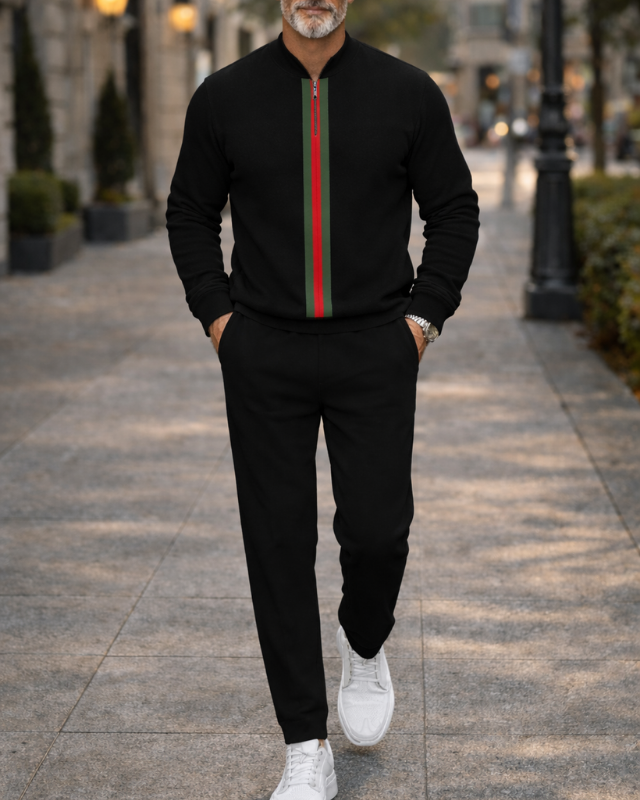 Long Sleeve Zipper Two-Piece Set