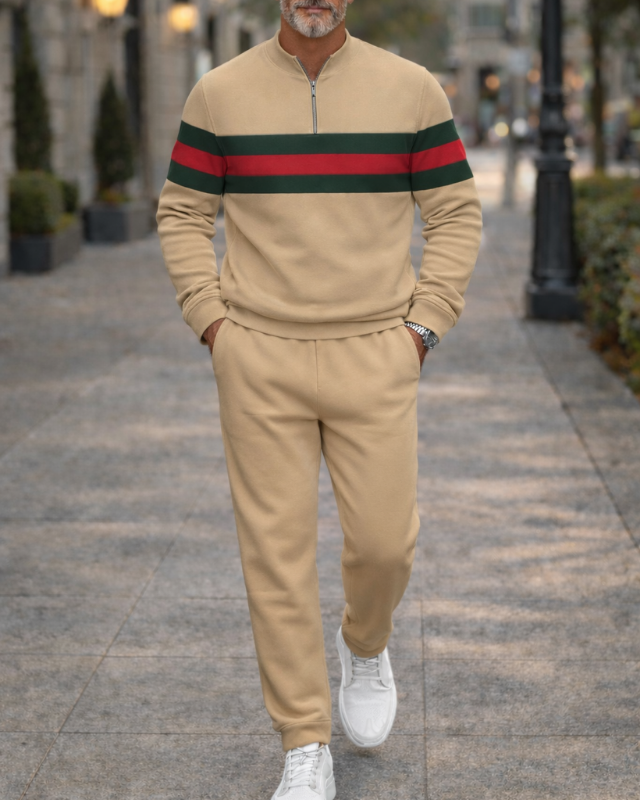 Long Sleeve Zipper Two-Piece Set