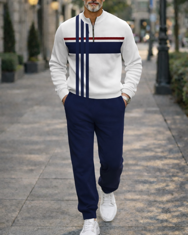 Long Sleeve Zipper Two-Piece Set