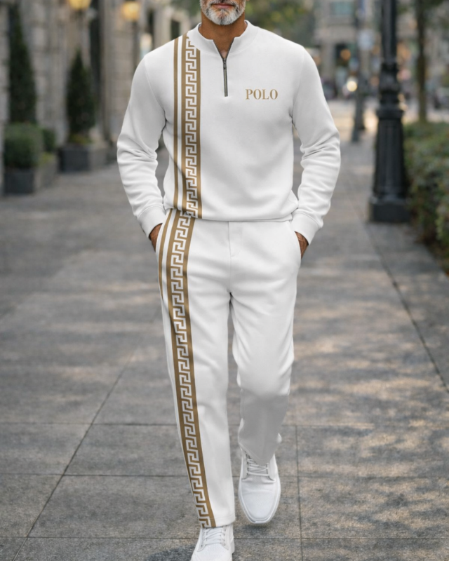 Long Sleeve Zipper Two-Piece Set