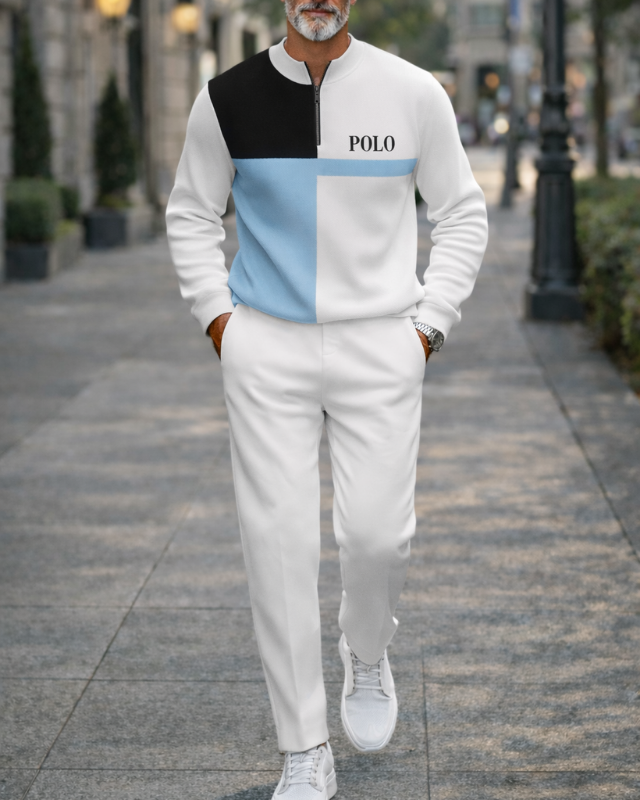 Long Sleeve Zipper Two-Piece Set