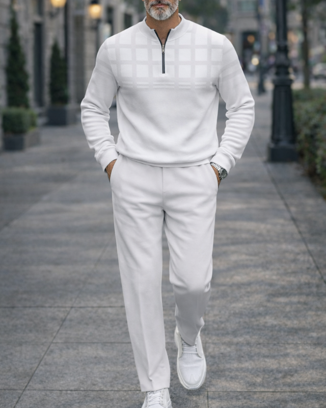 Long Sleeve Zipper Two-Piece Set