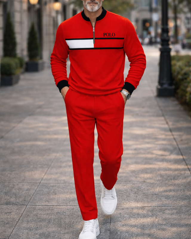 Long Sleeve Zipper Two-Piece Set