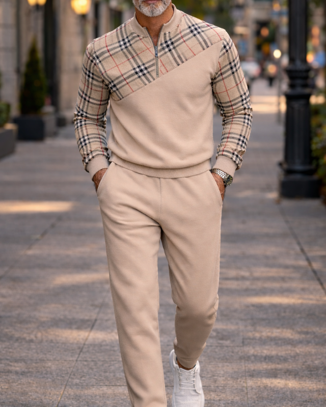 Long Sleeve Zipper Two-Piece Set