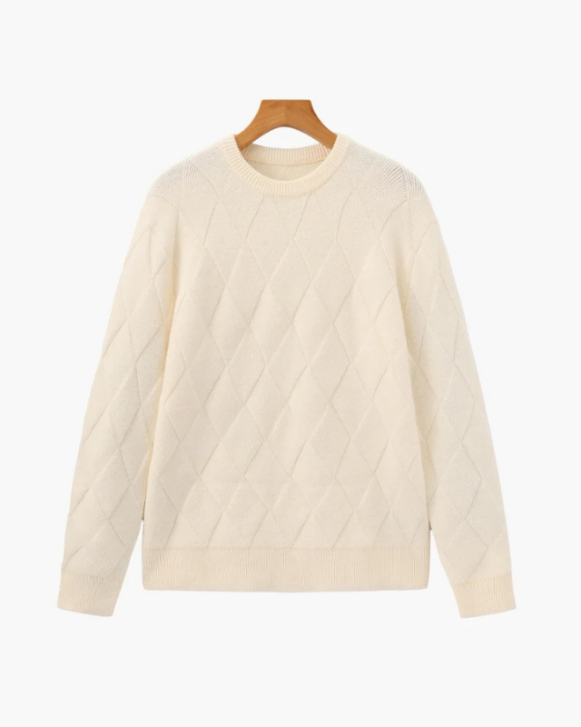 Diamond Knit Crewneck Sweater